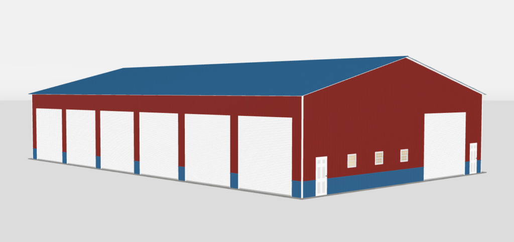 The American 60 by 100 by 18 commercial agricultural metal building